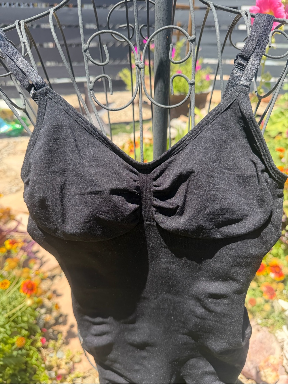 Seamless Black Shaping Camisole - Women’s Sleek Support